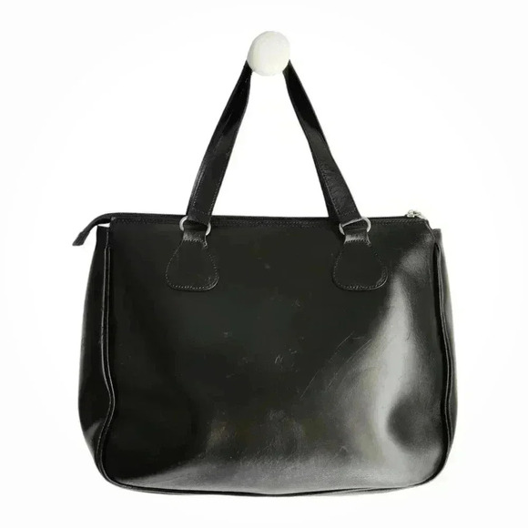 Italian Designer Roccobarocco Black Leather Bag Edgy Rocker Goth Biker Punk Vibe - Picture 7 of 16